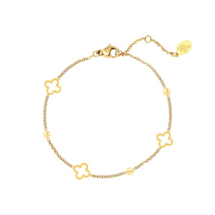 Armband open klavers - Yehwang - Armband - One size - Goudkleurig