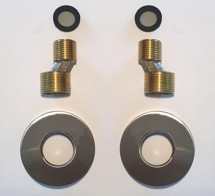 Xellanz Rio set S-kopp.+ rozet 1/2''x3/4'' geborsteld staal