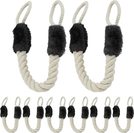 8x Deurstopper deurklink - klembescherming - set - deurstop touw - deurklem
