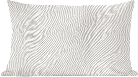 Sierkussens - Kussentjes Woonkamer - 60x40 cm - Golven - Ribbels - Wit