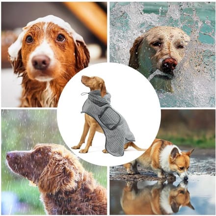 Zeynomax - Zachte Hondendoek - Ajusteerbare Honden Badjas - Snel