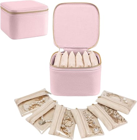 Sieradenopbergdoos voor Kleine Accessoires - Roze, Compact en Stijlvol Design