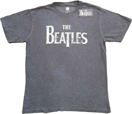 The Beatles - Drop T Logo Heren Tshirt - XL - Grijs