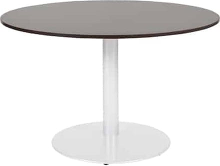 Vergadertafel - Linesto 120 rond logan - wit frame