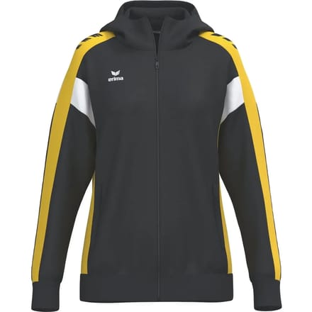 Erima Celebrate 125 Trainingsjack Met Capuchon Dames - Zwart / Geel | Maat: 38