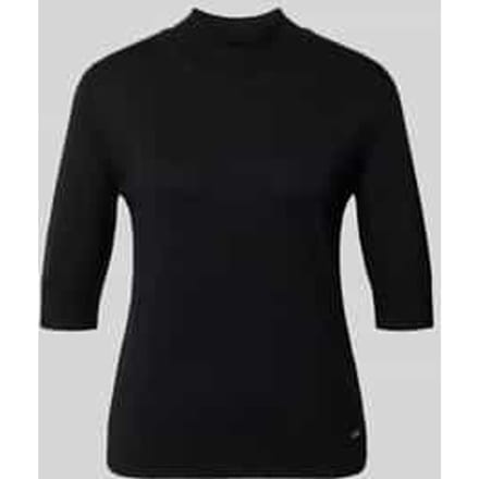 Gebreid shirt met ronde hals en 1/2-mouwen