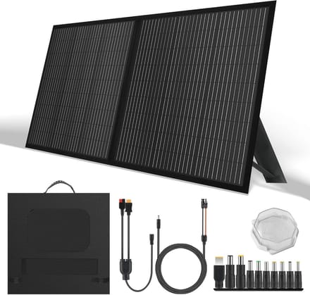 Draagbaar 100 Watt 12V opvouwbaar zonnepaneel met verstelbare standaards en waterdicht IP65-ontwerp