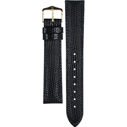 Hirsh Horlogeband -  Rainbow Zwart - Leer - 18mm