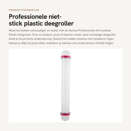 Dailygoods- Deegroller Antikleef - Professionele Deegroller - Verstelbare Geleideringen - Multifunctionele Bakrol - Handig Keukenhulpmiddel - Veilig Materiaal
