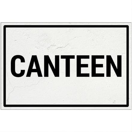 Canteen bord | Forex Re materiaal | 30 x 20 cm