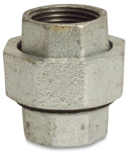 Tempergietfitting 1 duims - Verzinkte Schroefdraadfitting Konisch