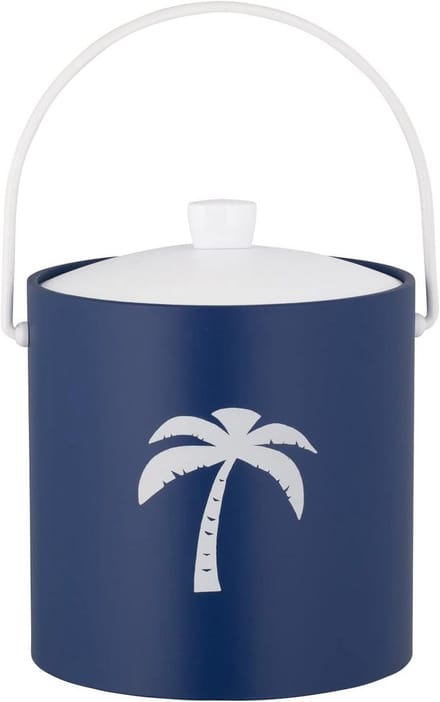 Grote IJsemmer 3 Liter met Acryl Deksel en Handvat - Tropisch Palmboom Design