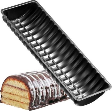 Kerststronkvorm 32 x 12,5 cm Zenker Black Metallic