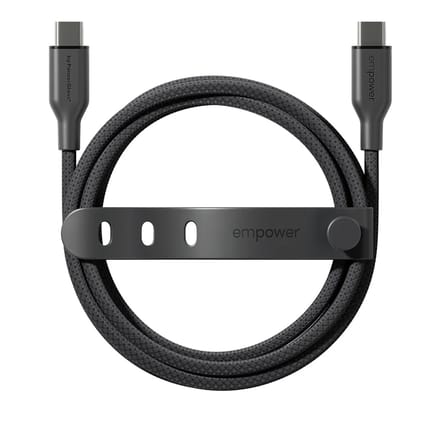 Empower by PanzerGlass Racing USB-C naar USB-C Oplaadkabel - 60W - 2 meter - Space Black