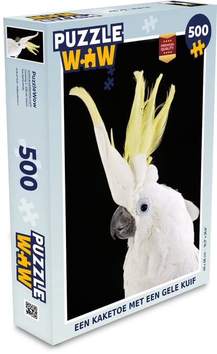 Puzzel Een kaketoe met een gele kuif - Legpuzzel - Puzzel 500 stukjes