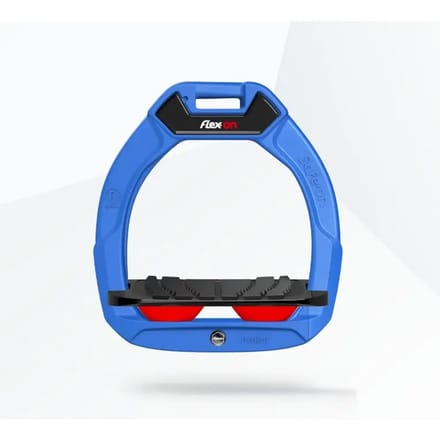 Veiligheidsstijgbeugels Ruiter Ingelaten Grip Blauw/Zwart/Rood Kind Flex-On Safe-On