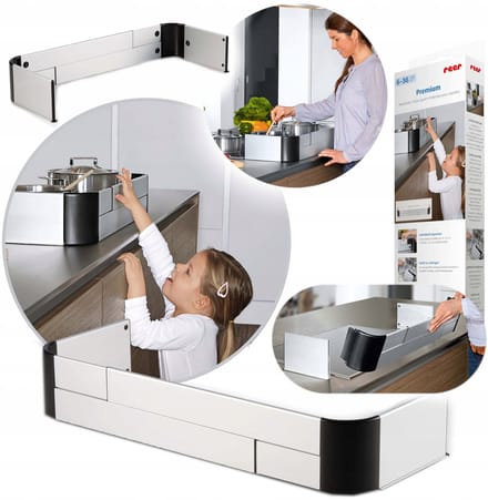 Reer Kinderbeveiliging Kookplaat 44-65cm Aluminium - Veilig & Verstelbaar