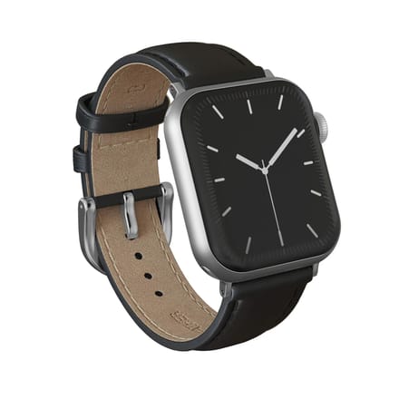 Burga Genuine Leather Band - Apple Watch | 44/45/46/49 mm / Universeel 20 mm aansluiting - Don't Text / Silver