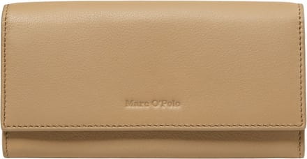 Marc O'Polo Leren portemonnee Jessie Combi Wallet Salted Caramel beige