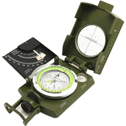 Multifunctioneel kompas Survival Oriëntatieloopkompas Zichtingen Navigatiekompas Waterdicht legergroene kleur