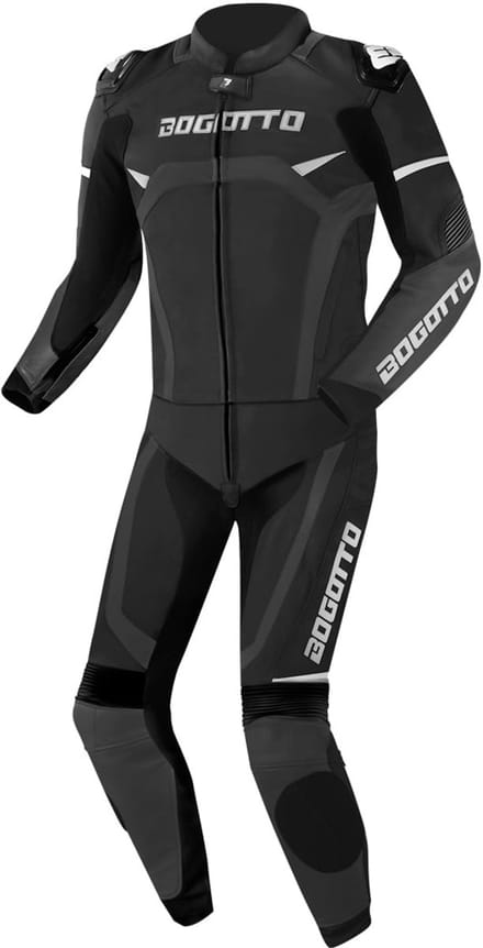 Bogotto Misano Zwart Grijs 2-Delig Motorpak - Maat 50 - Racepak