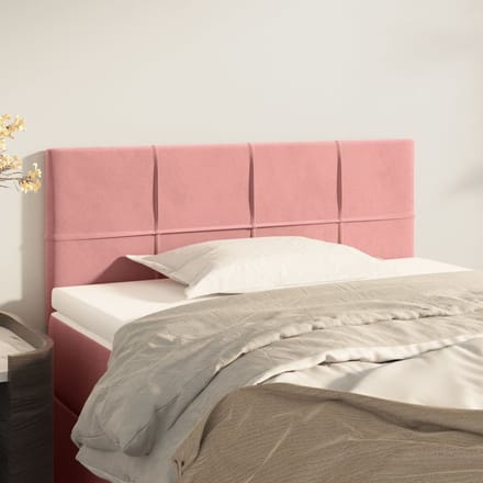 vidaXL - Hoofdbord - 100x5x78/88 - cm - fluweel - roze