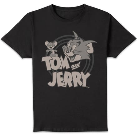 Tom and Jerry Circle T-shirt - Zwart - S