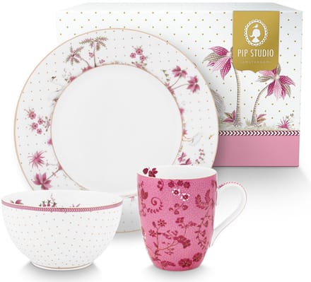 Pip studio Ontbijt Set/3 Jolie Roze porselein