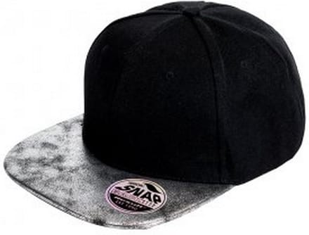 Result Heren Bronx Glitter Snapback Cap (Zwart/Zilver)