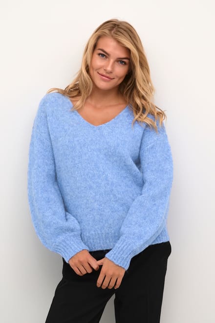 Kaffe KAsarla V-Neck Pullover Dames Trui - Maat XXL