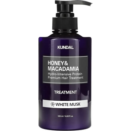 [KUNDAL] Honing & Macadamia Behandeling #Witte Musk 500ml black