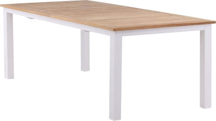 Panama eettafel tuin incl. extra blad 224, 324 cm wit, natuur.