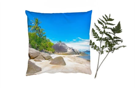 Sierkussens - Kussentjes Woonkamer - 45x45 cm - Strand - Tropisch - Zee - Planten
