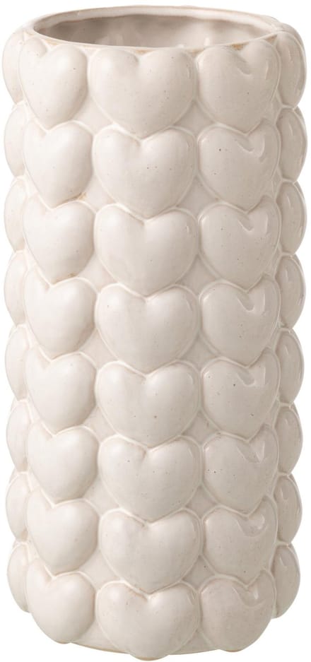 Vaas Harten - Steengoed - Ecru - Extra Large - 32,5 cm