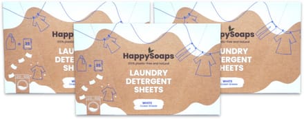 HappySoaps - Wasstrips Kwartaalbox 2+1 GRATIS - Witte Was