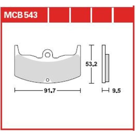 Remblokset, schijfrem TRW MCB543