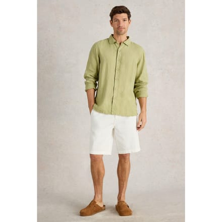 White Stuff Sutton Organic Chino Short Brilliant White Größe: W38 REGULAR | Kurze Sporthosen Outlet | Herren | Weiß