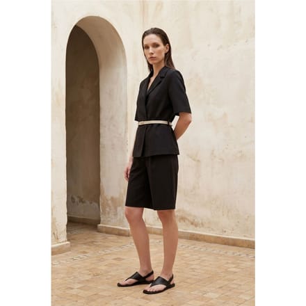Geknoopte getailleerde blazer met sjalkraag