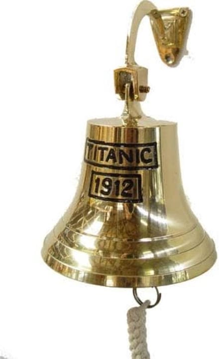 Grote Messing Scheepsbel met Touw - Decoratieve Deurbel - 30 cm