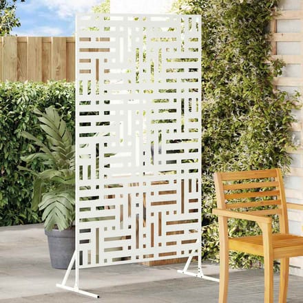 vidaXL - Privacyscherm - 100 - x - 50 - x - 180 - cm - Staal - Wit