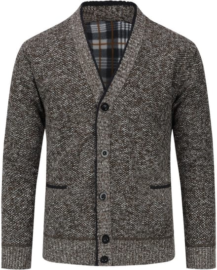 ALLTHEMEN Heren Gebreide Vest - Klassieke Knopen - L