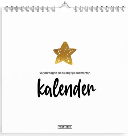 Fabrikten Verjaardagskalender Star - 21 x 21 cm - Sterren