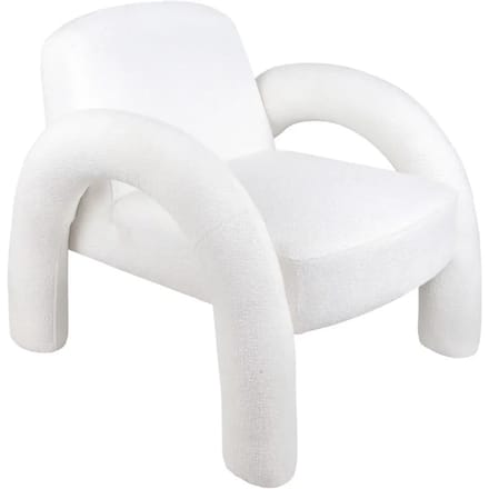 Leitmotiv Stoel Brazo Melange - Wit - 88x74x74cm - Modern - Woonkamer - Slaapkamer