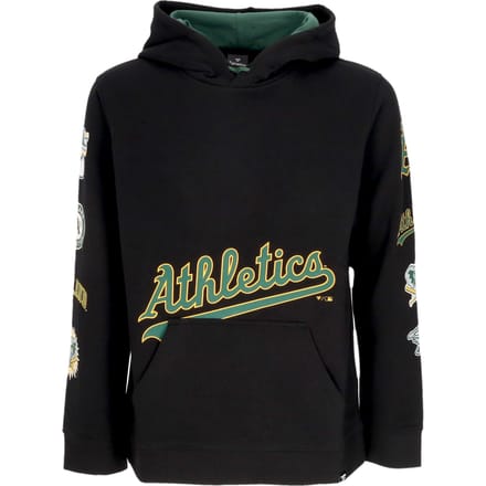 Herenhoodie Mlb Fundamentele Pullover Hoodie Oakath Zwart/donkergroen