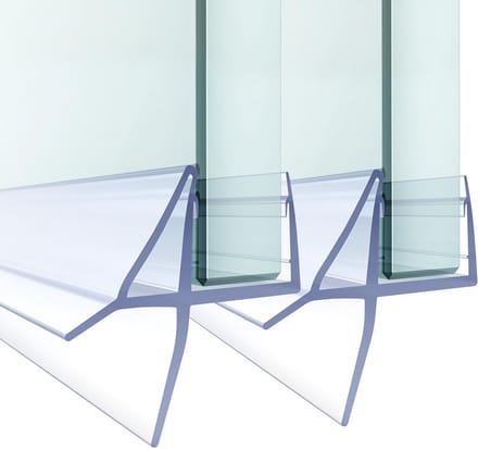 Douchedeurafdichting - Waterkerende strip - Douche lekdicht - Frameloos glas - 2 stuks 91 cm - Helder