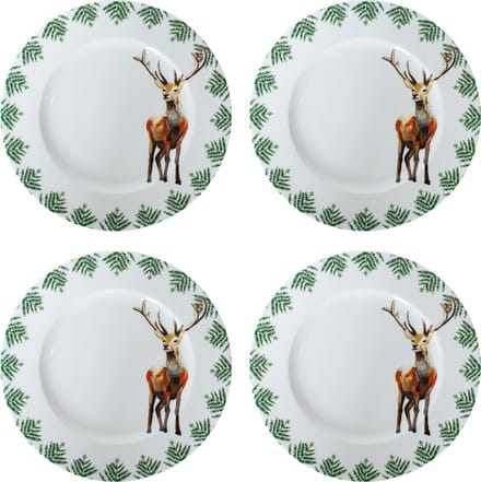 4 x Dinerborden 27 cm Festive Season Hert