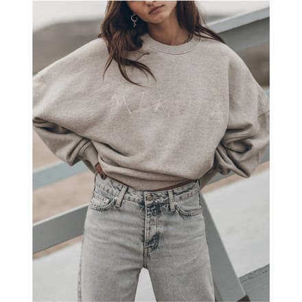 Mikuta The Grey Embroidered Standard Sweater Taglia: M | Maglioni a maglia Outlet | Donna | Grigio
