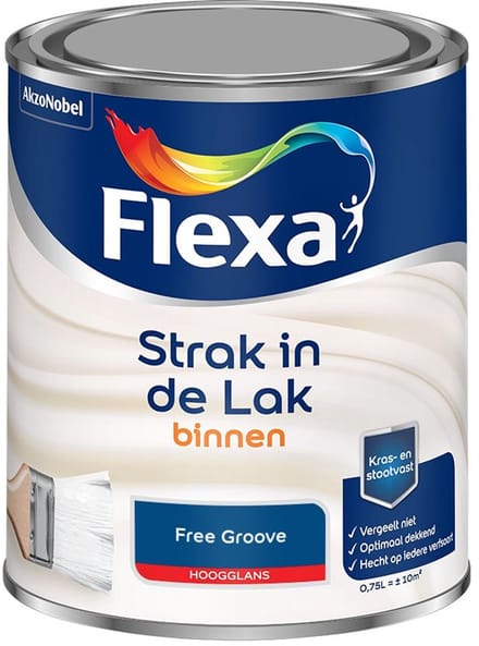 Flexa - Strak In De Lak Binnenlak Hoogglans - Free Groove - Mengverf - 750 Ml