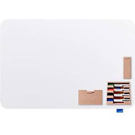 Whiteboard ESSENCE Legamaster - frameloos - geëmailleerd - B 900 x H 600 mm - met afgeronde hoeken