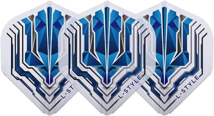 Champagne Flight EZ L1 Standaard Darts - Transparant Blauw